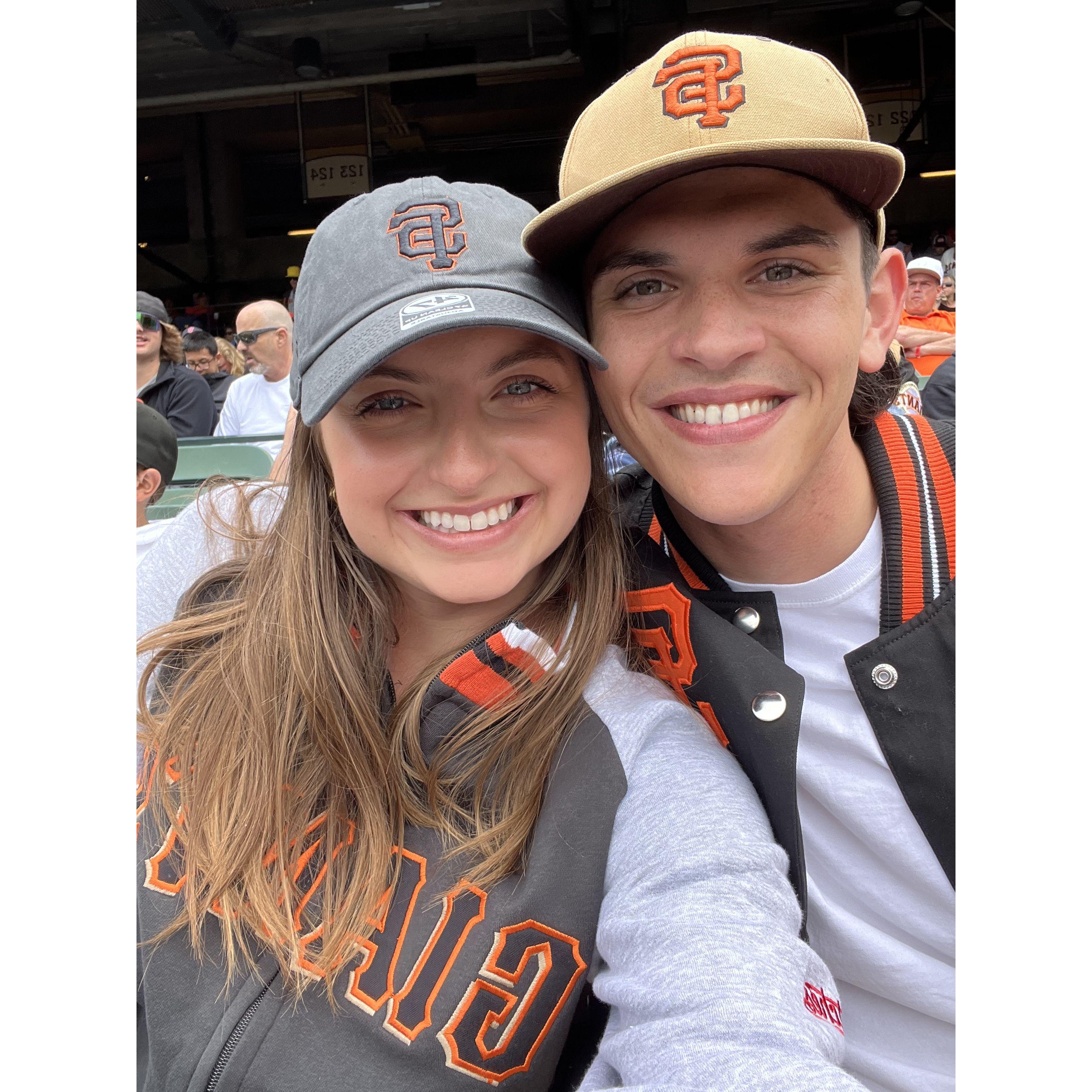 Our first Giants game!