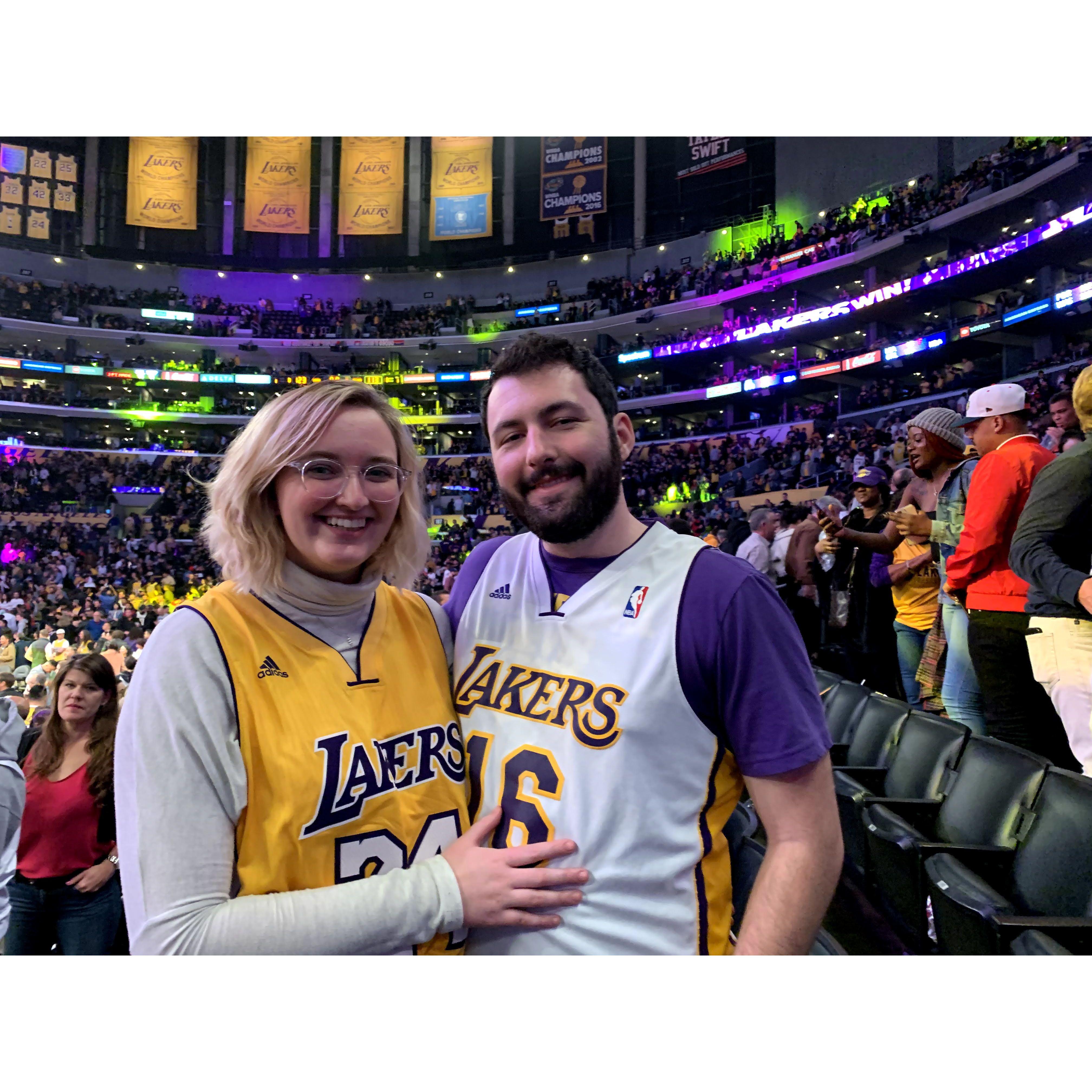 Emma's first trip to LA—complete with a Lakers game!
