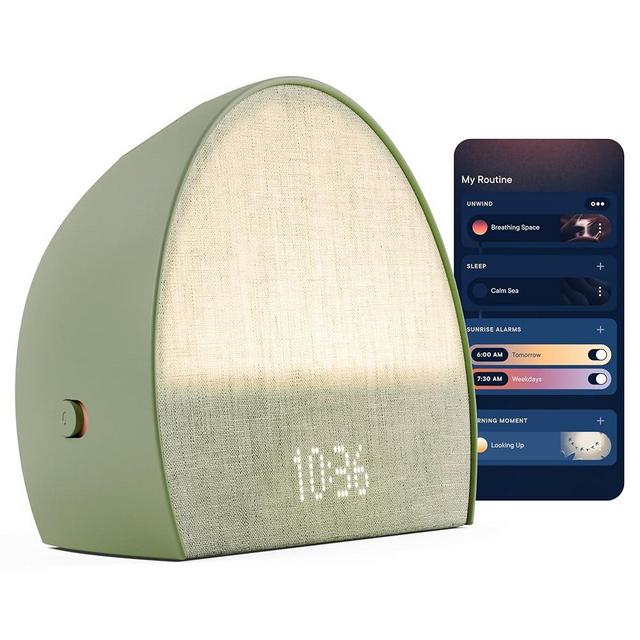 Hatch Restore 2 Sunrise Alarm Clock, Sound Machine, Smart Light (Sage) ー Your Smart Sleep Clock, White Noise, Customizable Sleep Routines for Adults, Unwind Gently, Dimmable Clock, Wake Up Energized