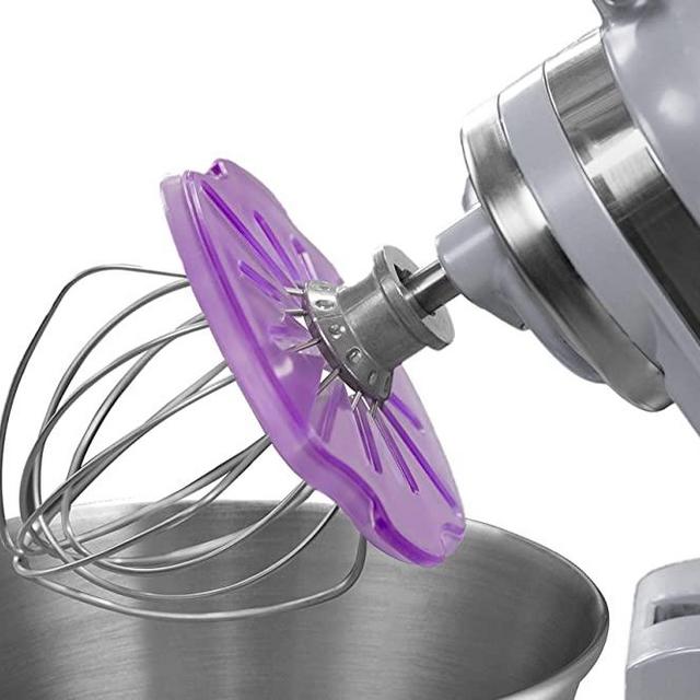 Whisk Wiper PRO for Stand Mixers - Mix Without The Mess - The Ultimate Stand Mixer Accessory - Compatible With KitchenAid Tilt-Head Stand Mixers - 4.5 & 5qt (1pc PRO Tilt-Head, Violet)