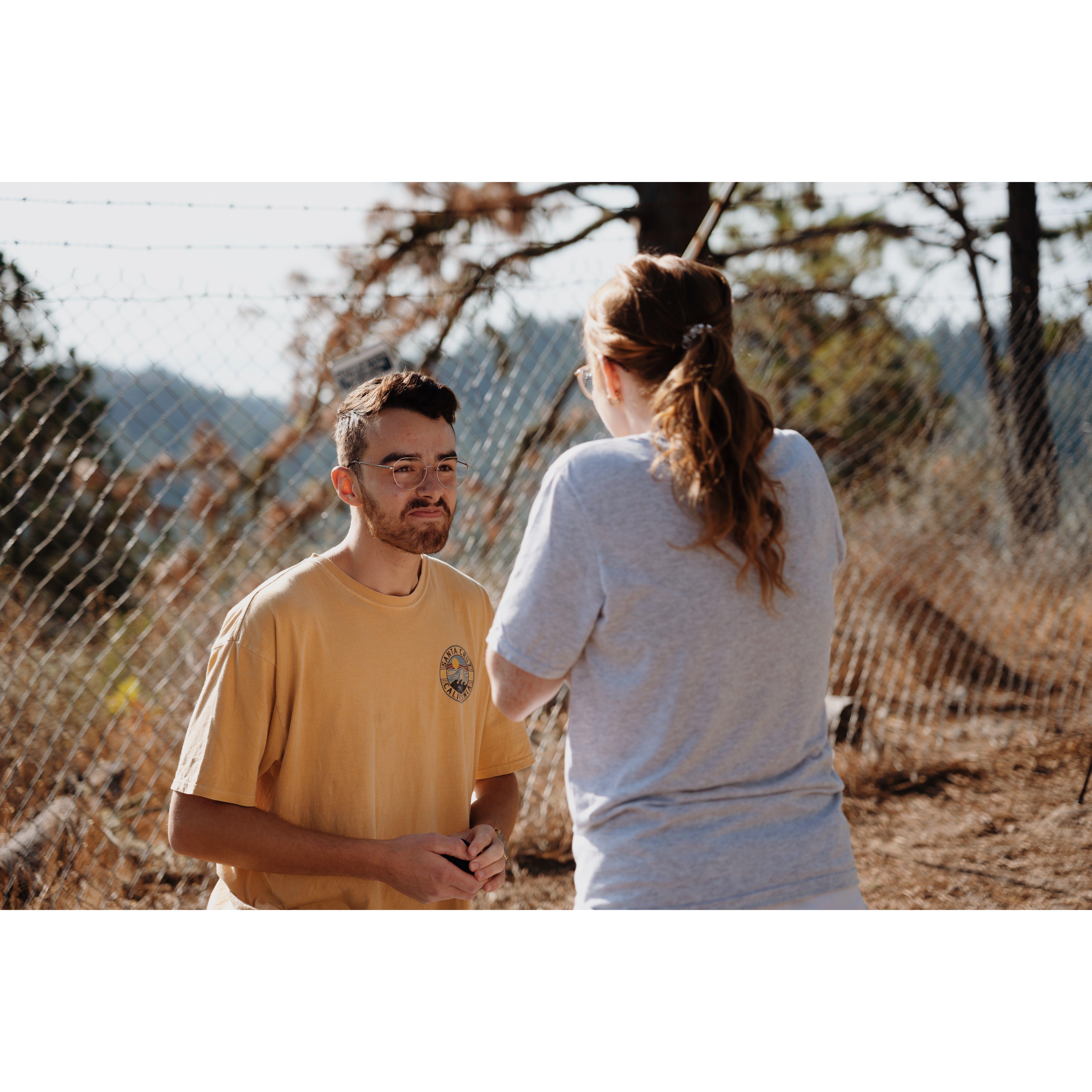 The proposal- Aug. 2, 2022- Mount Hermon Christian Camp, CA