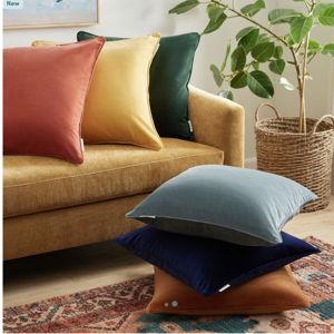 Oversized Velvet Throw Pillow - Forest Green