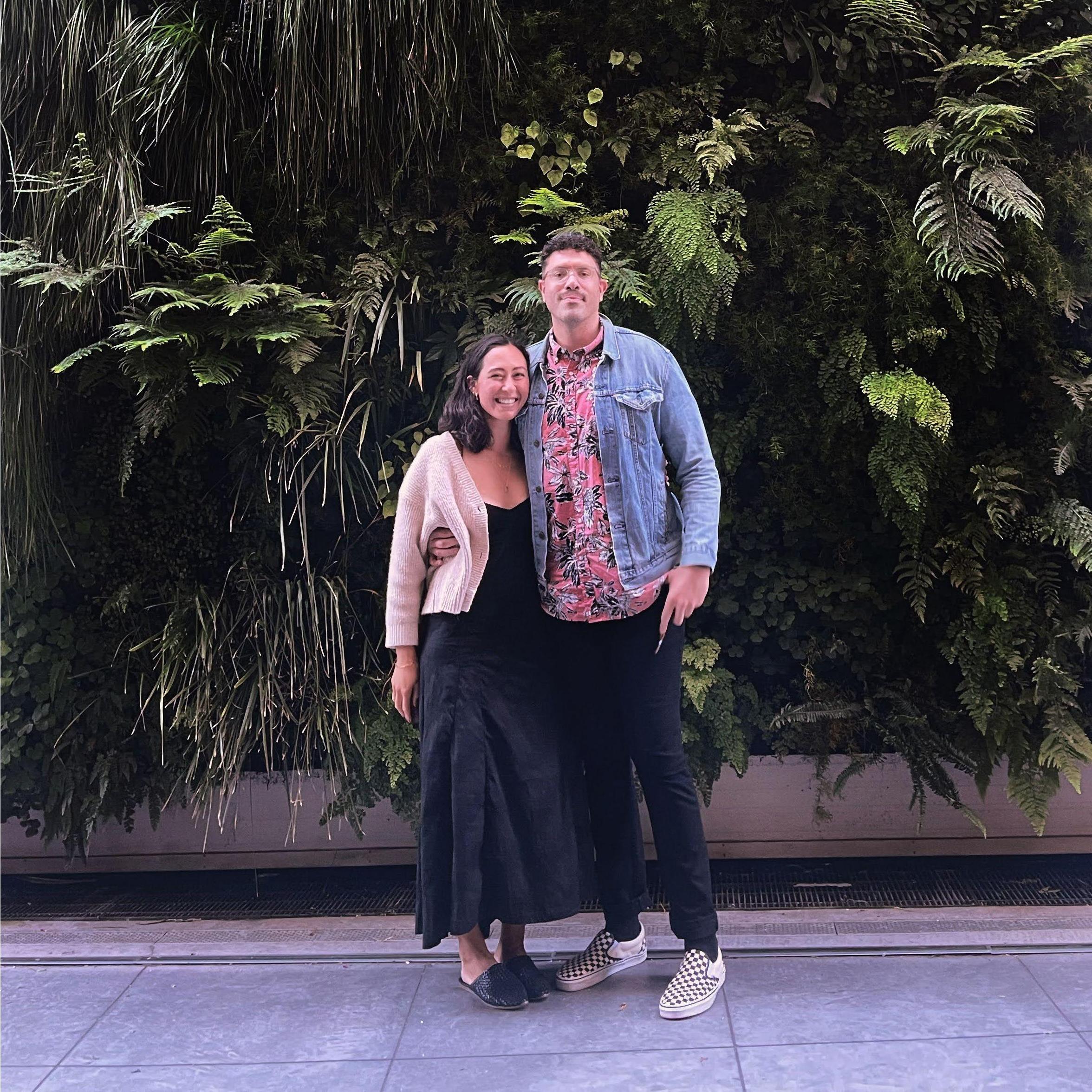 Our first picture officially as a couple at the SFMOMA