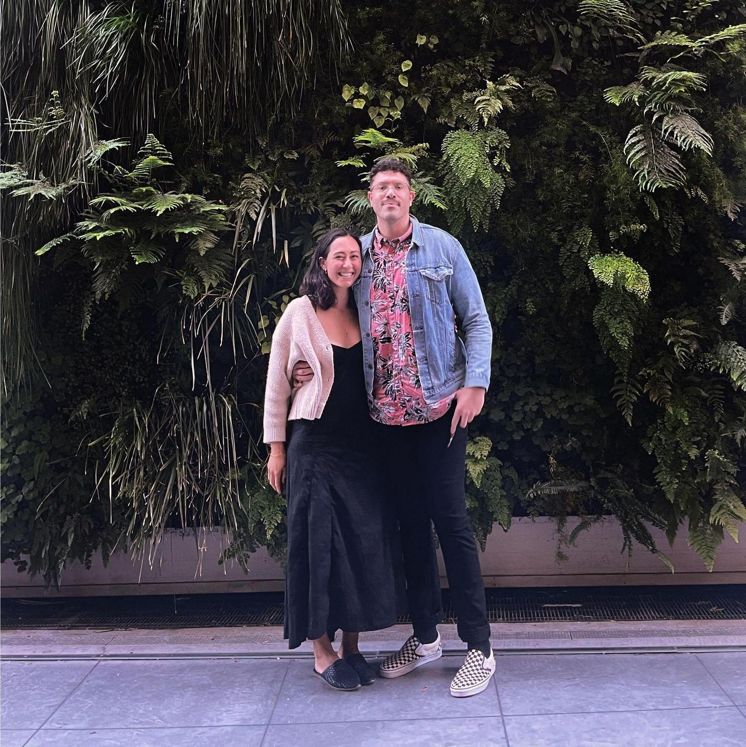 Our first picture officially as a couple at the SFMOMA