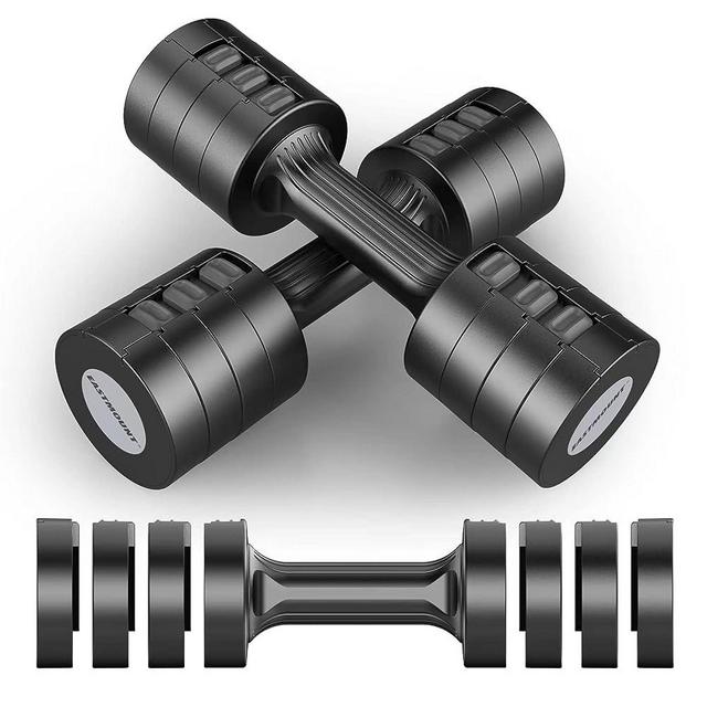 EAST MOUNT Adjustable Dumbbell Set of 2,Hand Weights Sets for Women, 4 Kinds of Weight Adjustment 2lb 3lb 4lb 5lb,Suitable for Women to Fitness at Home.…