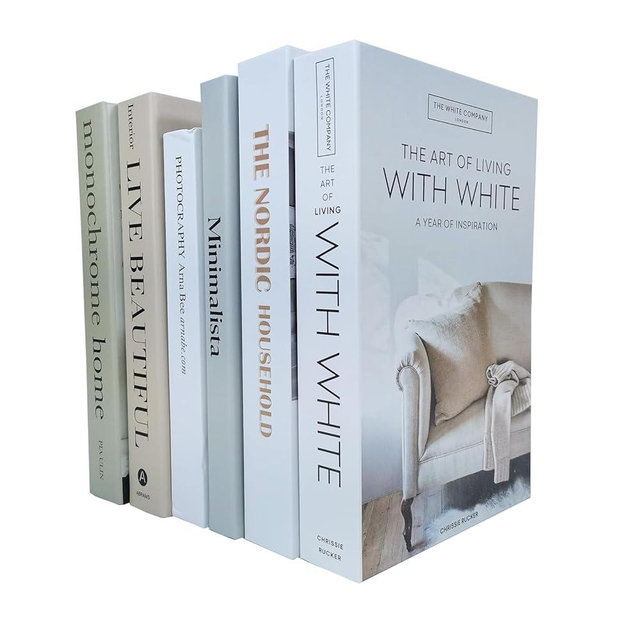 6 PCS Faux Books for Decoration,Designer Luxury Modern Fake Decorative Books for Home Bookshelf Decor Coffee Table Stacked Books, Shelves Living Room Decorative Objects Entry Decor