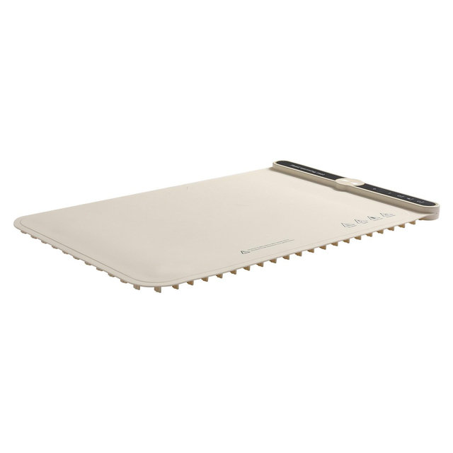 VEVOR Electric Warming Tray, Food Warming Mat for Buffet, Rollable & Portable Silicone Food Warmer with 9 Adjustable Temperature Settings, Beige