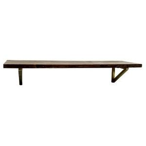 Wall Shelf with Polished Brass Brackets - Medium - Threshold™
