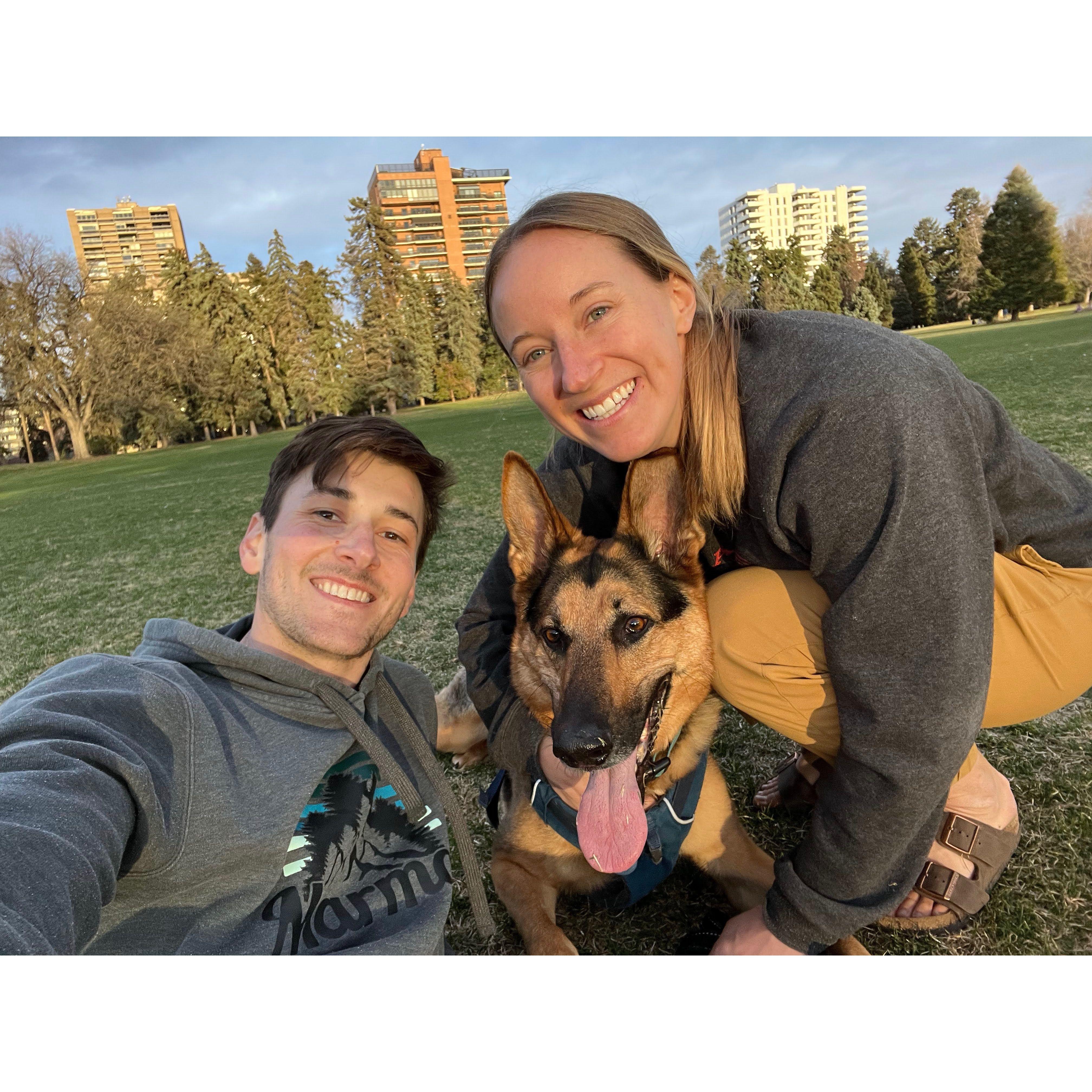 Hanging out with Banter in Cheesman Park, Denver - 2022