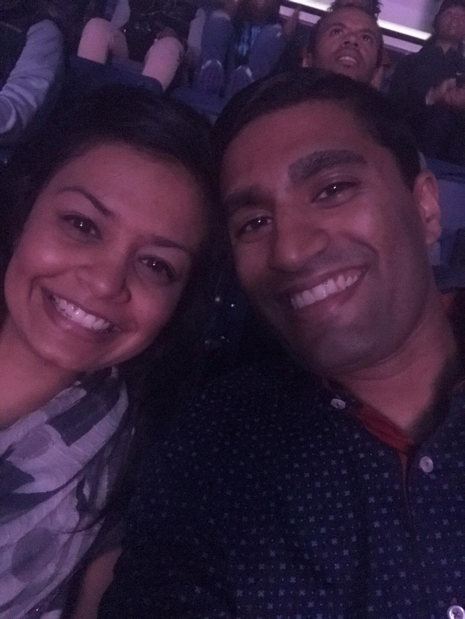 Our first concert and only picture of Akhil clean shaven...not sure when that will happen again.