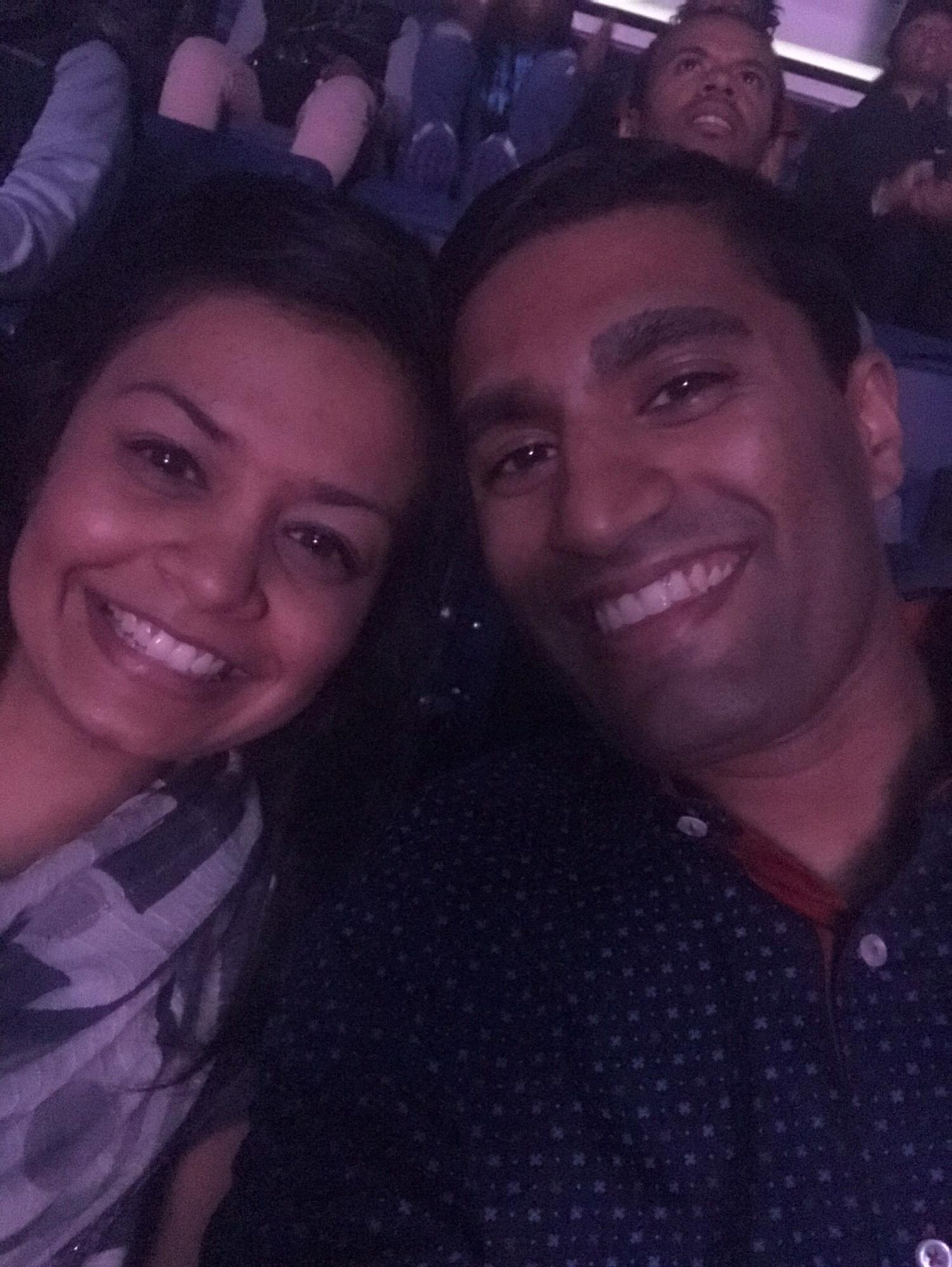 Our first concert and only picture of Akhil clean shaven...not sure when that will happen again.