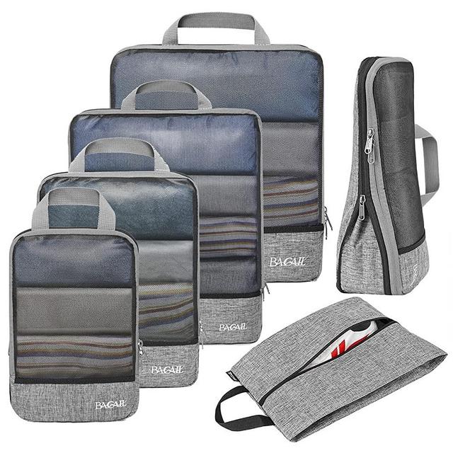 Bagail 4 Set/6 Set Compression Packing Cubes Travel Expandable Packing Organizers