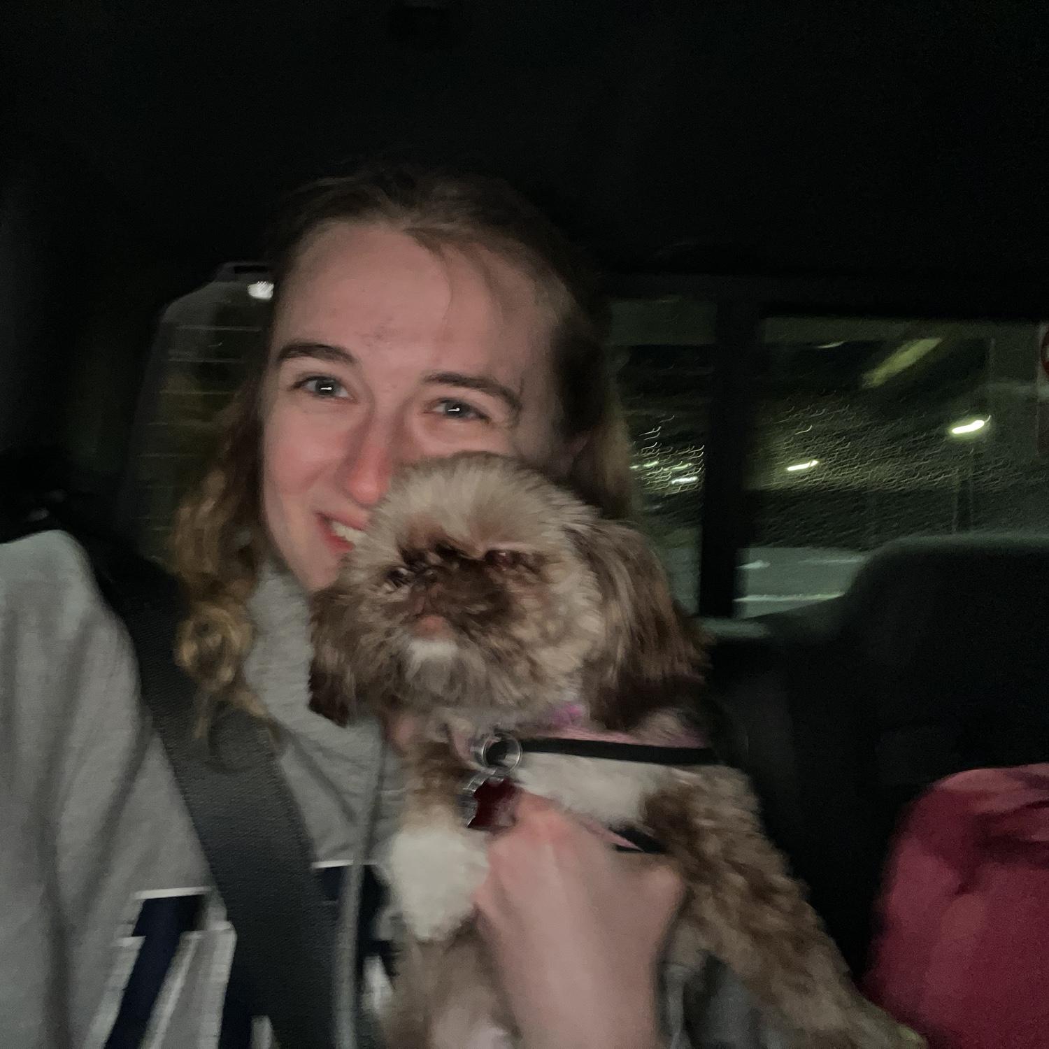 Cocoa came to pick up Lexi from Logan Airport when February vacation was ending.
