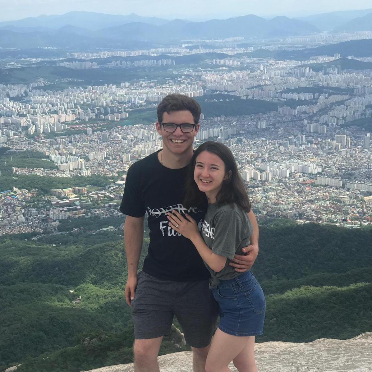 Our first time hiking together in Korea.