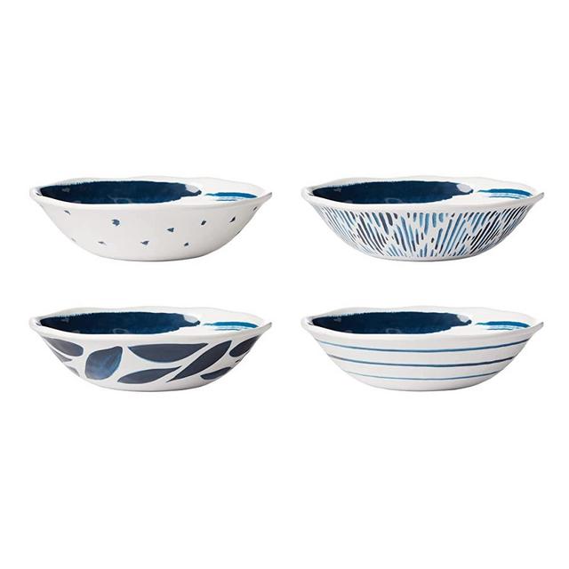 Lenox Blue Bay Melamine All-Purpose Bowls, Set of 4, 1.65 LB, Multi