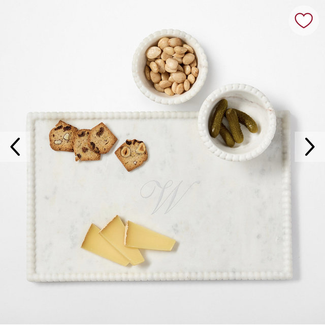 Beaded Marble Appetizer Serving Platter
