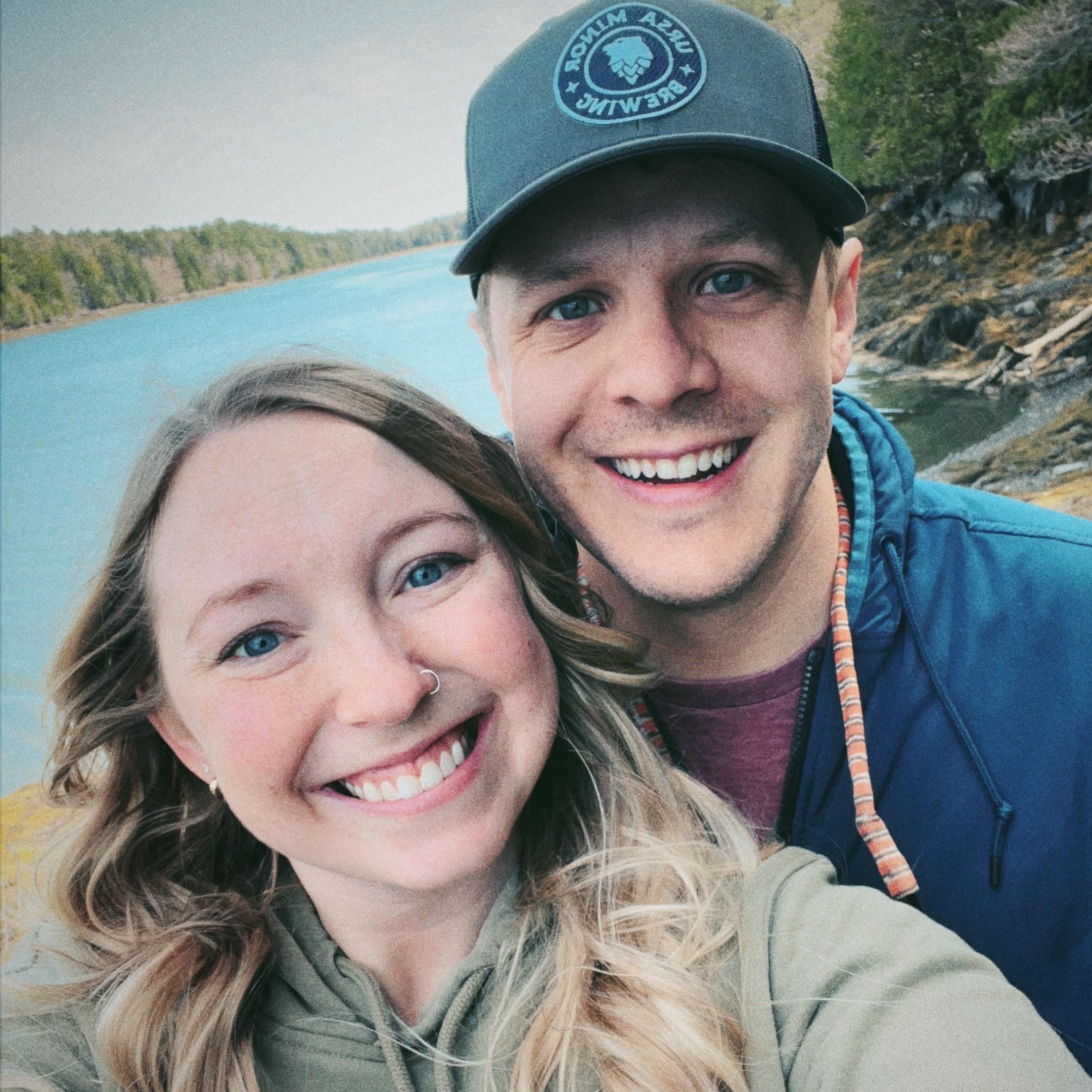 This was minutes after we got engaged!