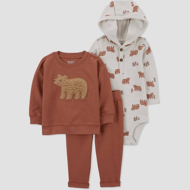 Carter's Just One You® Baby Boys' Bear Top & Bottom Set - Brown 12M