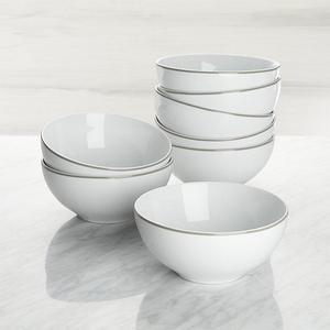 Aspen Grey Cereal Bowls, Set of 8