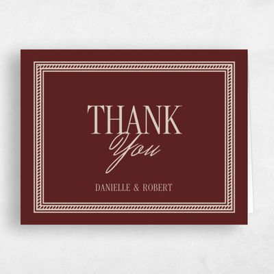 Maroon, Red Wedding Thank You - Encanto Landscape