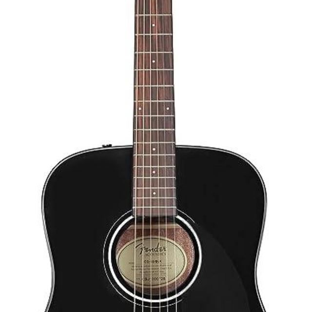 Fender CD-60 Dreadnought V3 Acoustic Guitar, Black, with Case