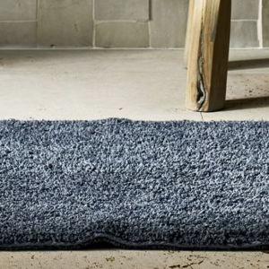 21"x34" Organic Melange Reversible Bath Rug Dark Mineral Blue - Casaluna™