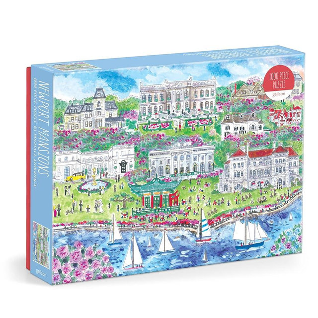 Galison Newport Mansions – 1000 Piece Michael Storrings Jigsaw Puzzle Featuring Beautiful Artwork of Famous Newport Rhode Island Mansions