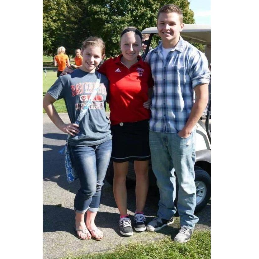 Our very first picture together with our matron of honor who introduced us way back in the fall of 2013