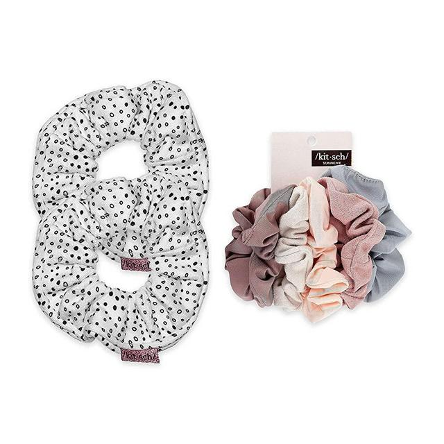 Kitsch Matte Scrunchies and Soft Microfiber Towel Hair Scrunchies Bundle