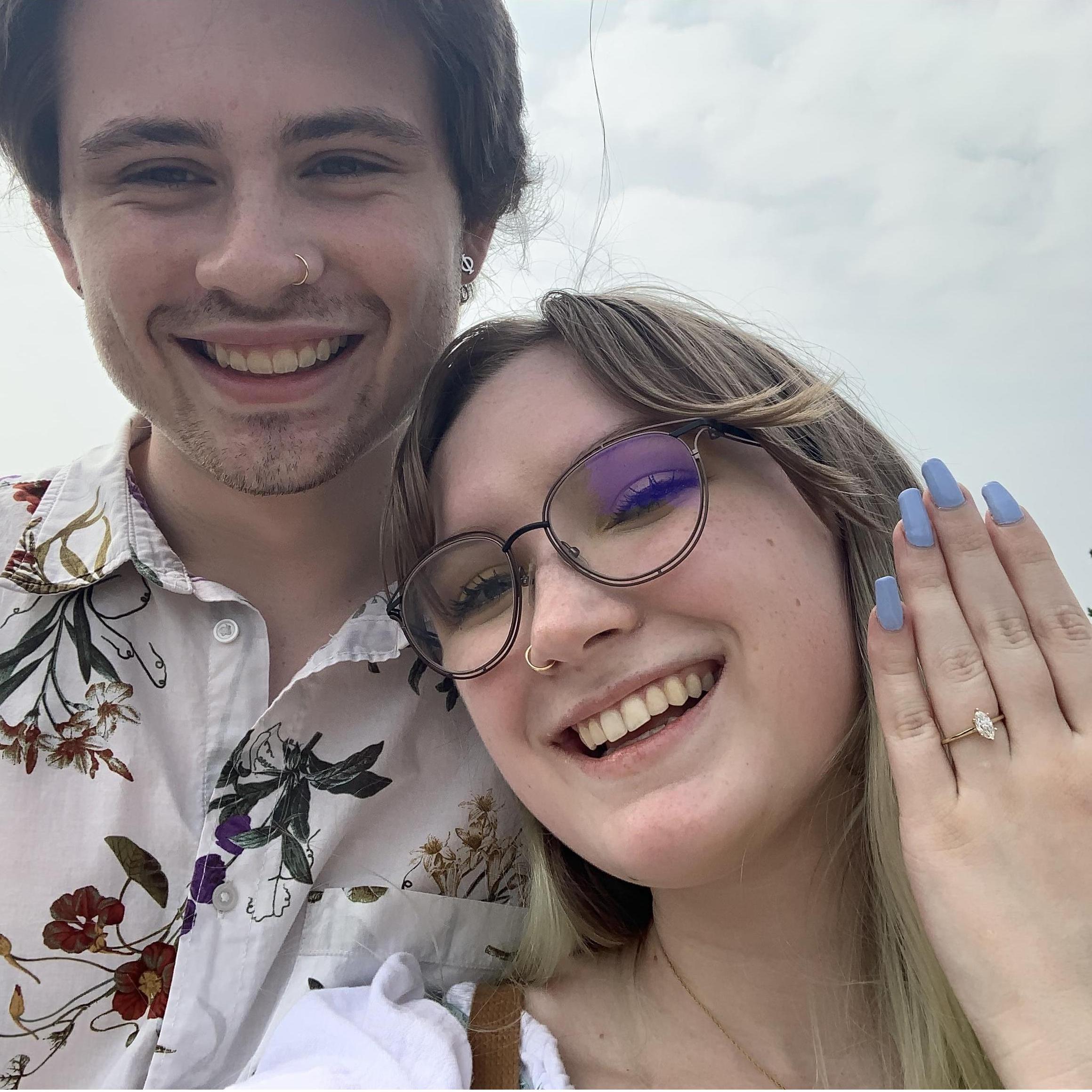 Almost immediately after he proposed at Mt. Bonnell