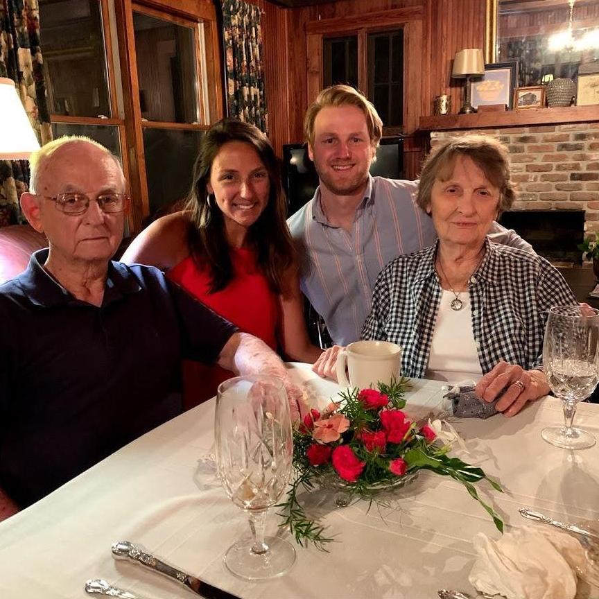 Brett meeting Grammy and Grandaddy - 2020