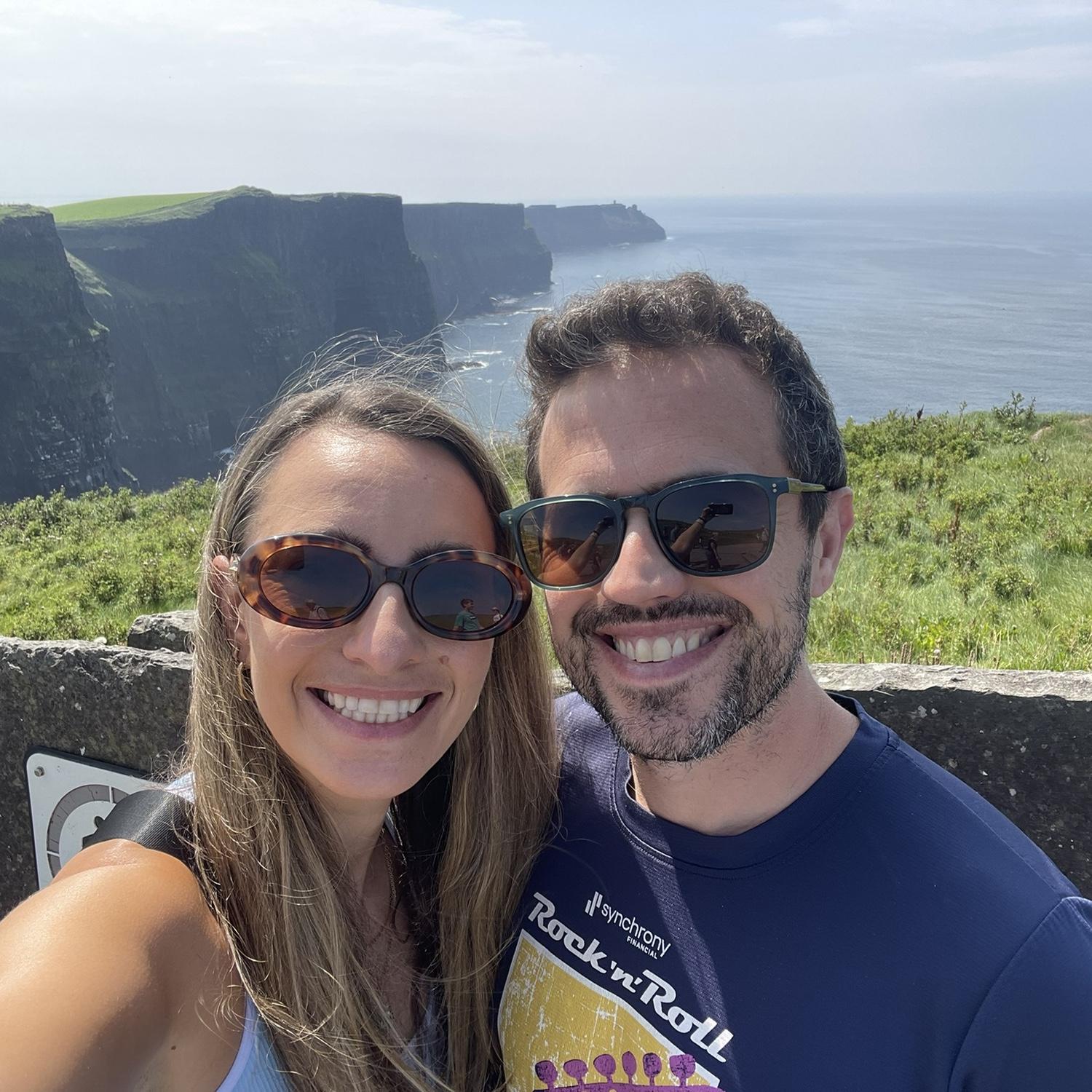 Cliffs of Moher in Ireland on a smoldering hot day