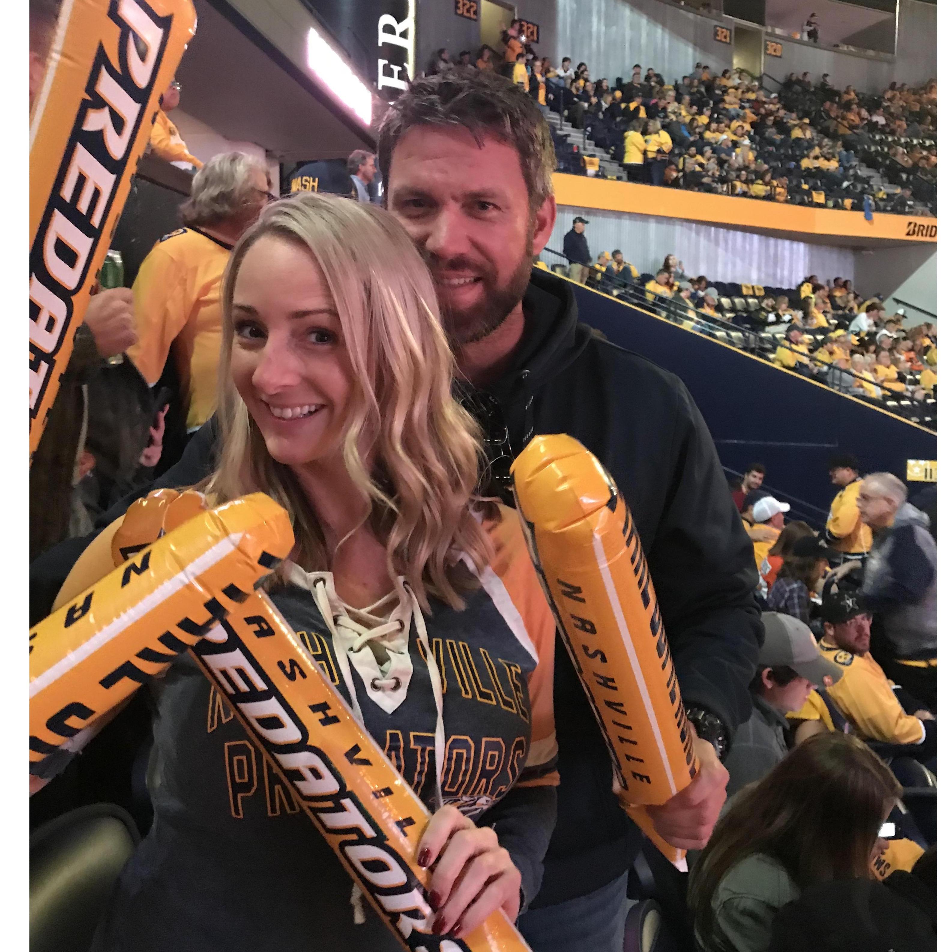 Fun at the Preds game!