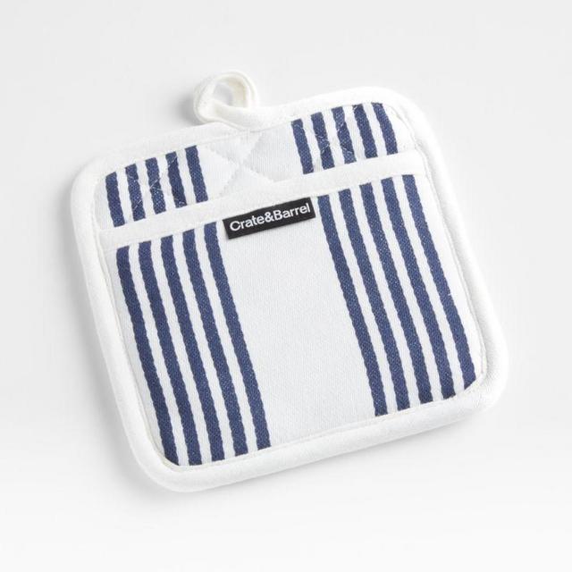 Cuisine Stripe Indigo Pot Holder