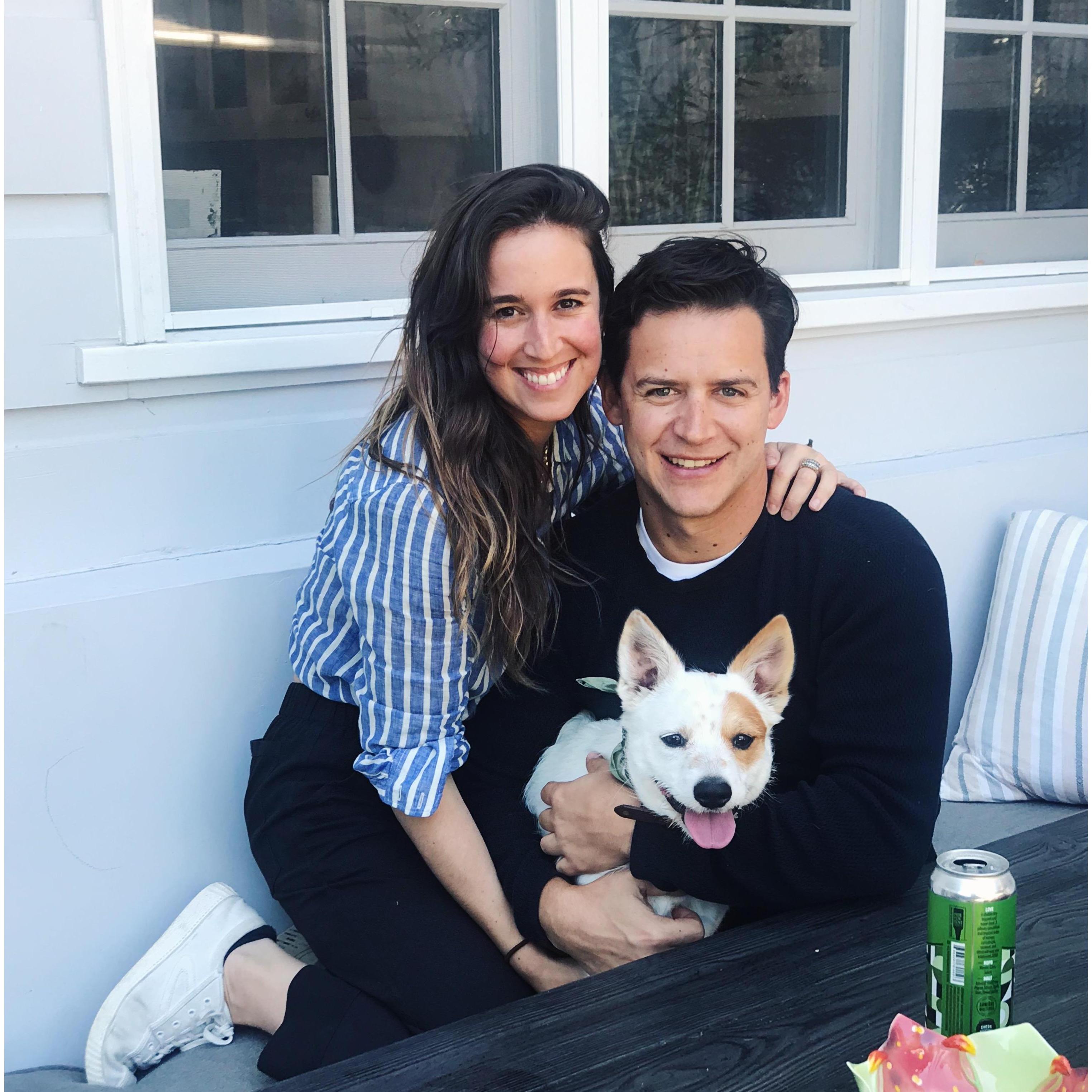 With our puppy Child, Lucca.