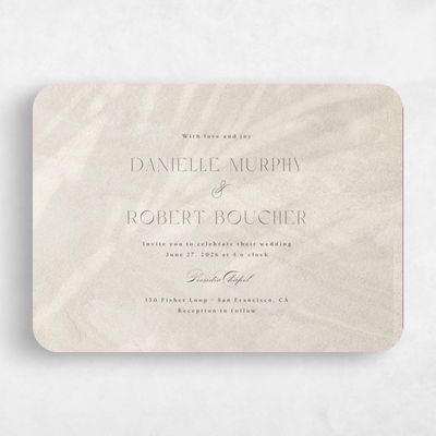 Beige Rounded Wedding Invitation - Grandscape Landscape