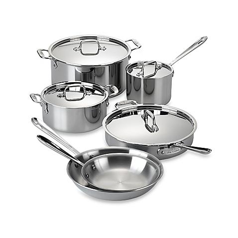 All-Clad Stainless Steel 10-Piece Cookware Set and Open Stock