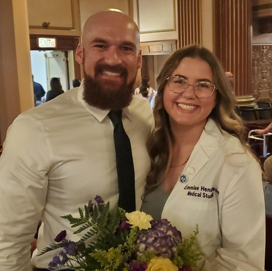 At my white coat ceremony! Rick is always my #1 supporter!