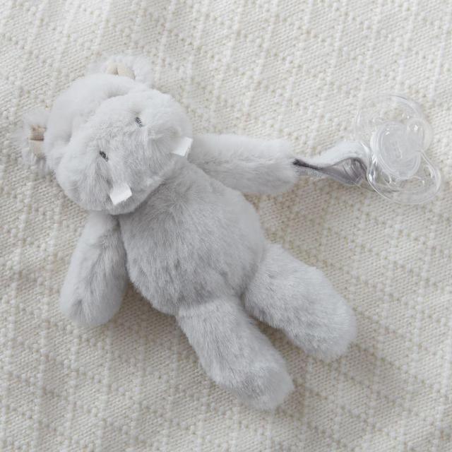 Hippo Plush Pacfier Holder