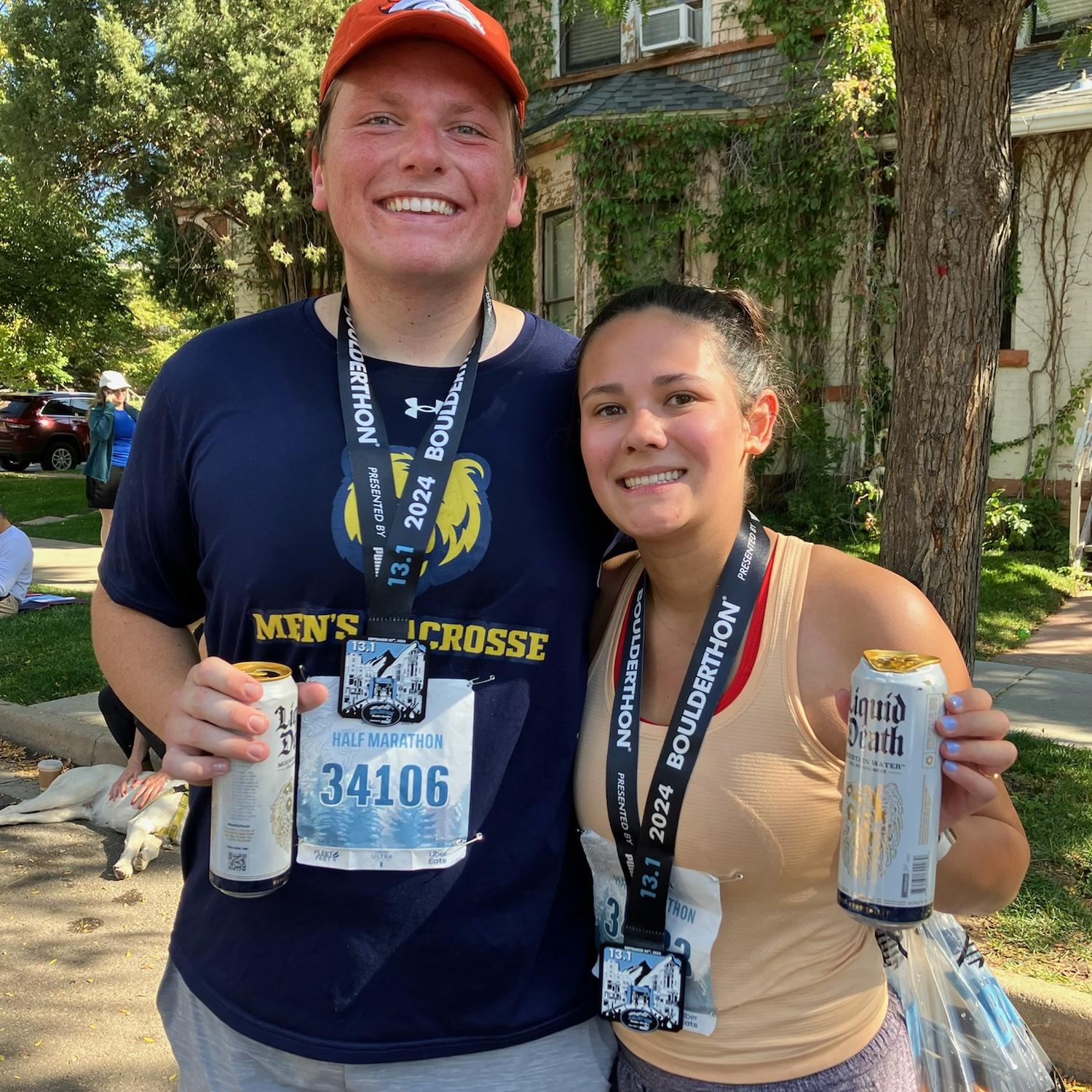 After we completed our first half marathon together