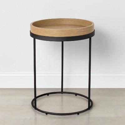 Metal & Wood Accent Table Black - Hearth & Hand™ with Magnolia