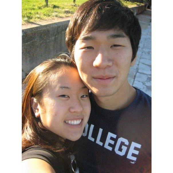 One of our first dates exploring Douglass Campus, October 2006