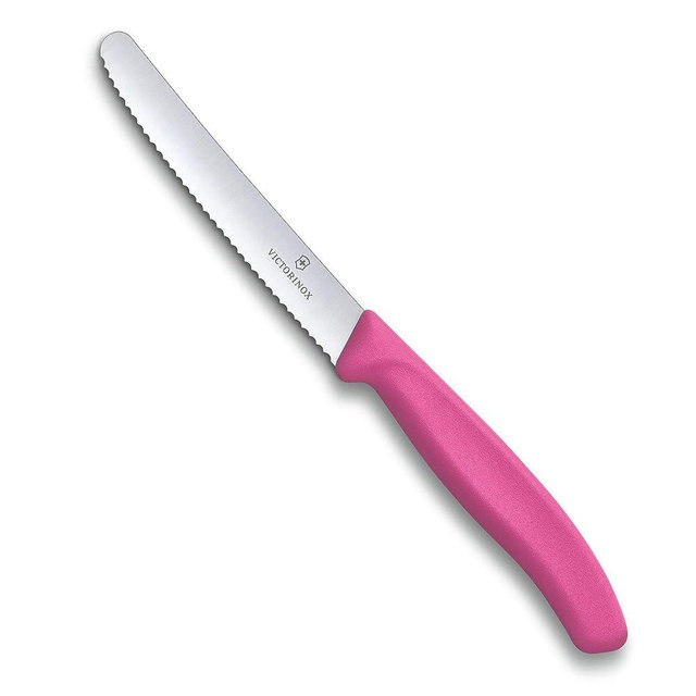 Victorinox Swiss Classic 4.3-inch Wavy Edge Tomato and Table Knife, Pink