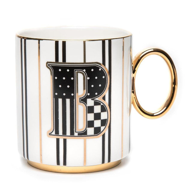 MACKENZIE-CHILDS My Mug, Decorative Ceramic Coffee Mug with Handle, B