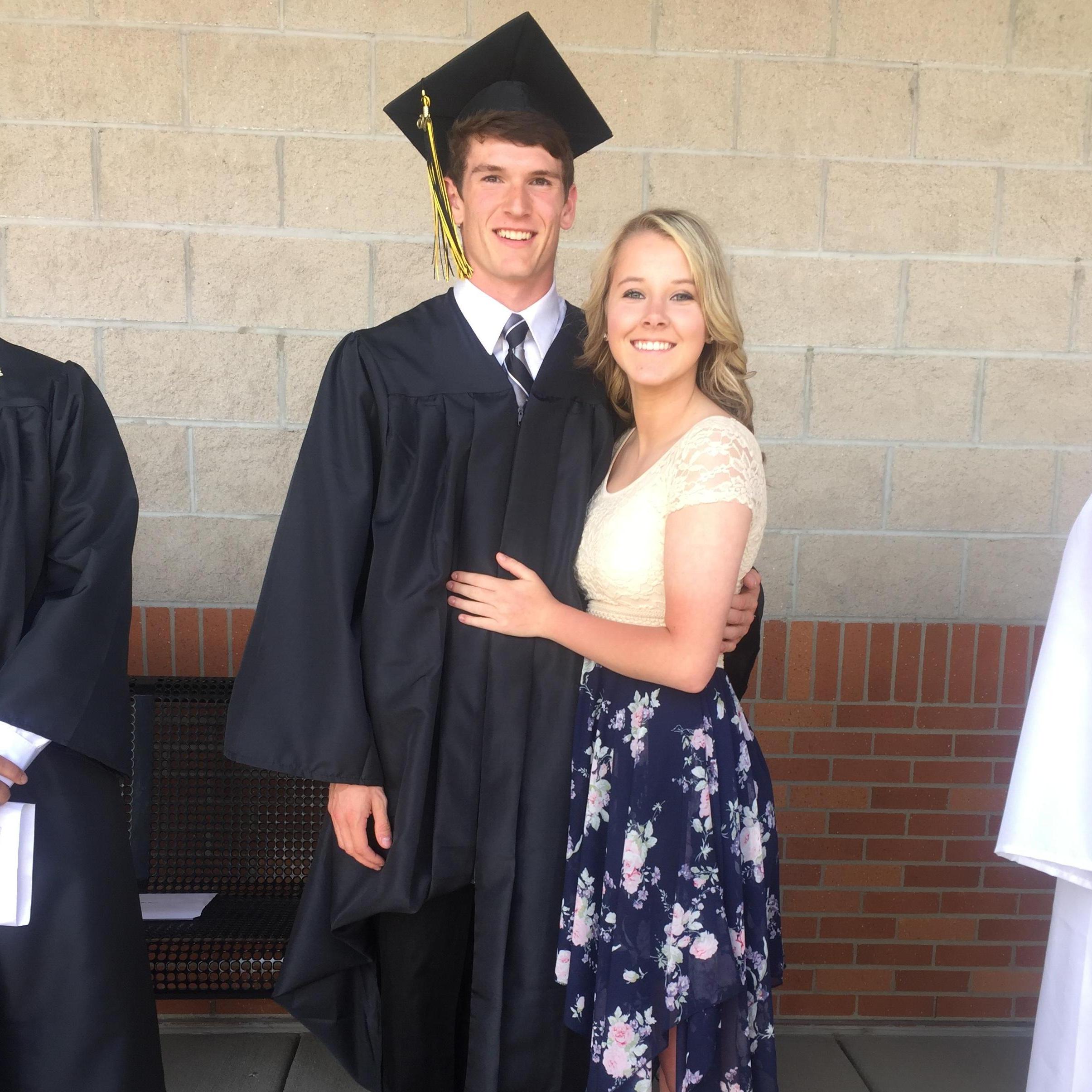 His high school graduation!