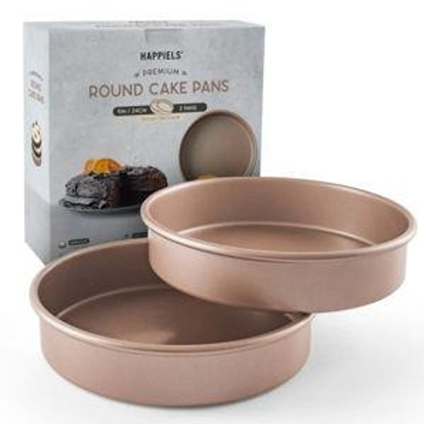 9 inch Round Cake Pan Set of 2 Nonstick Non Toxic