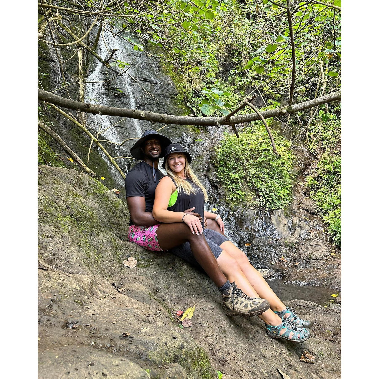 Waterfall hike in Oahu