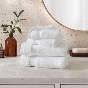 Hand Towel & Wash Clothes Set - Charisma 100% Hygrocotton 4-piece Bath Towel Set, White