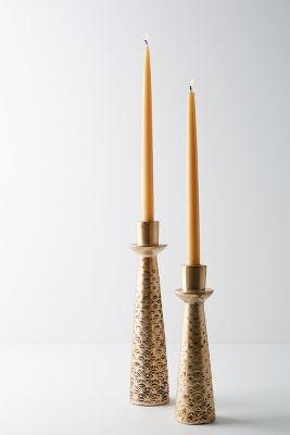 Embossed Ceramic Taper Holder - Large