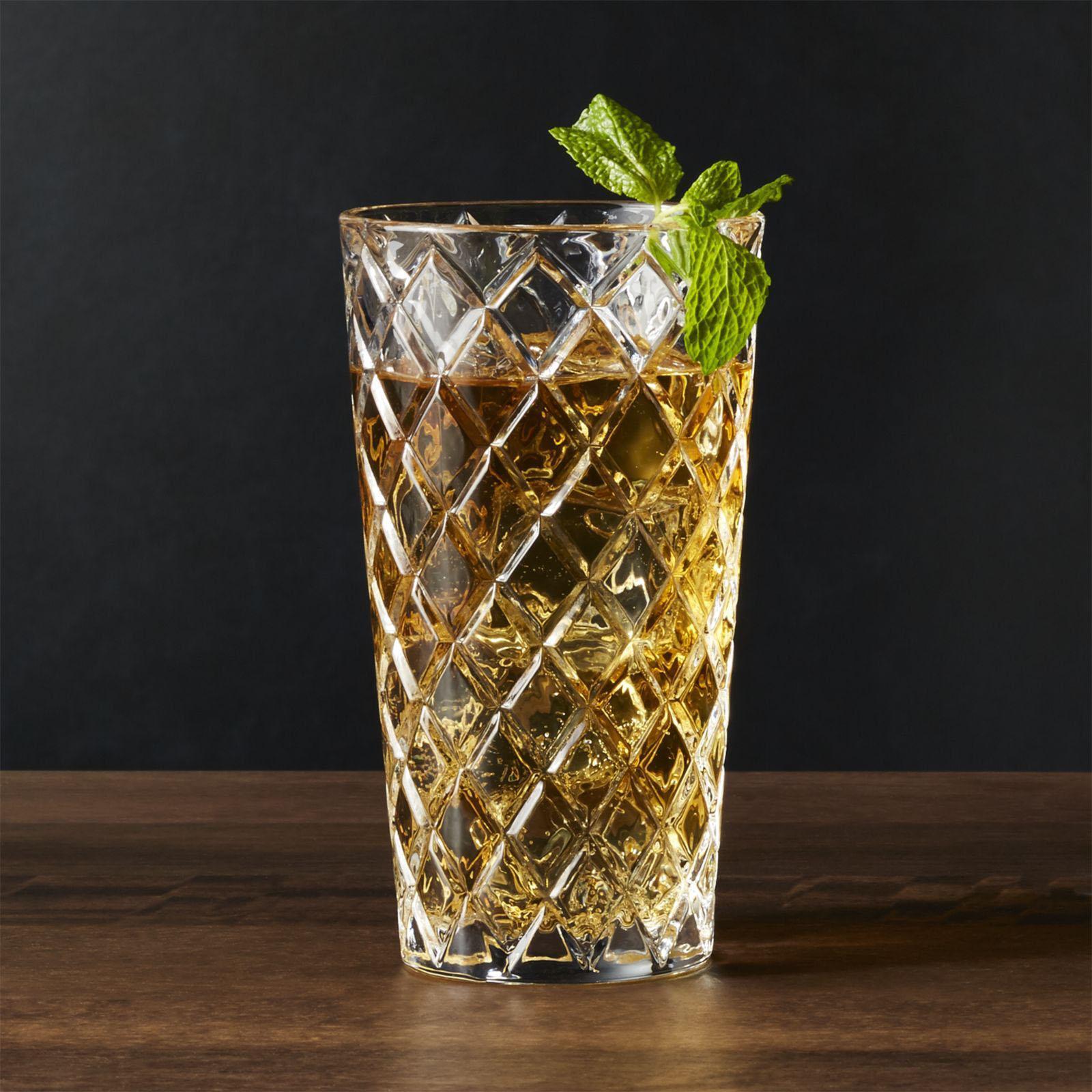 Hatch Faceted Tall Cocktail Glass + Reviews, Crate & Barrel